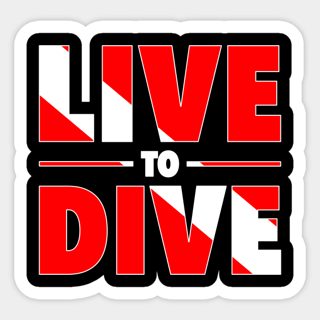 Life to Dive Sea Diver Flag Gift Sticker by JeZeDe
